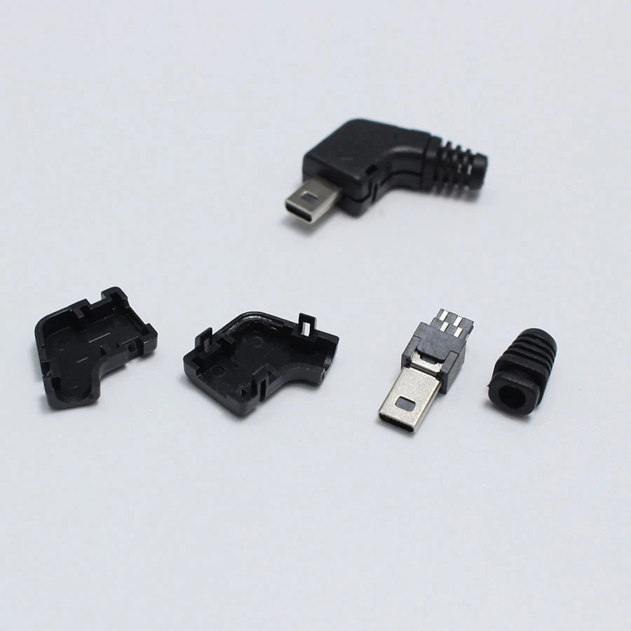 2set Mini USB 8 Pin Male Jack Plug 8P Nickel Plated Angle Head Connector 4 in 1 DIY Black Plugs for Digital Camera 2set Mini USB 8 Pin Male Jack Plug 8P Nickel Plated Angle Head Connector 4 in 1 DIY Black Plugs for Digital Camera