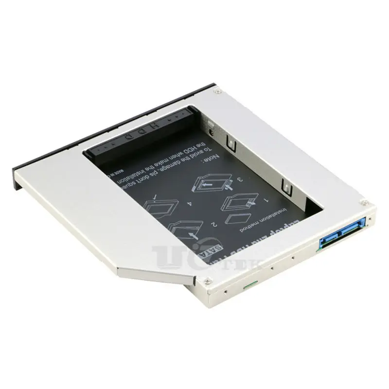 12,7 мм SATA3 2nd HDD Caddy Универсальный жесткого диска SATA III адаптер для ноутбука компакт-дисков оптический dvd привод Bay чехол