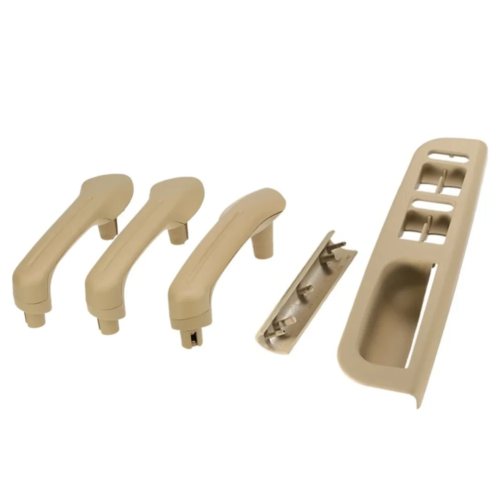

car-stylingWindow Switch Panel Bezel + Interior Door Grab Handle for VW Jetta Golf MK4 1999-2004 Beige Interior Door Grab Handle