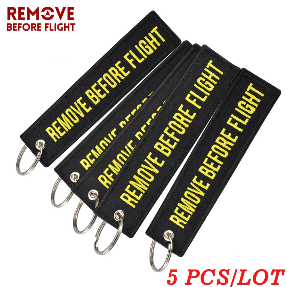 Remove Before Flight Motorcycle Keychain Embroidery Key Ring 1