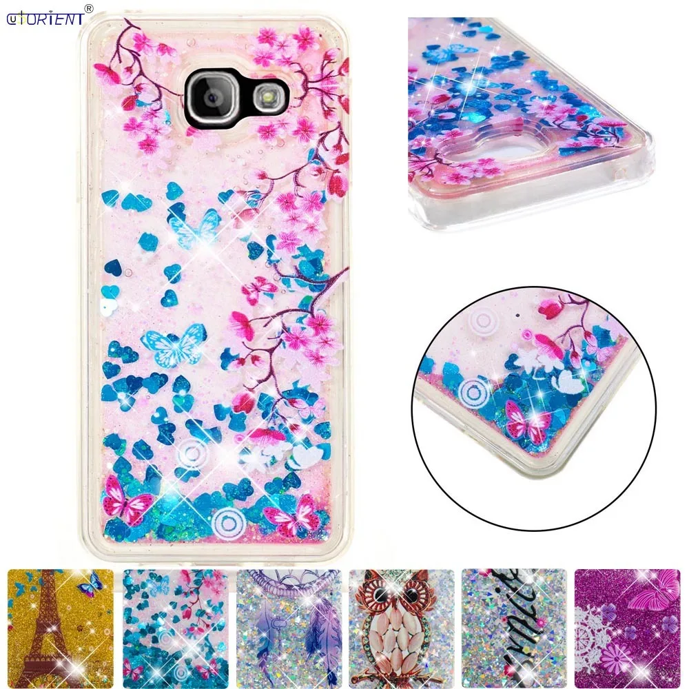 

Bling Cover for Samsung Galaxy A3 2016 A36 Cute Glitter Liquid Quicksand Case SM-A310F/DS SM A310F/DS Soft Silicone Bumper Cases