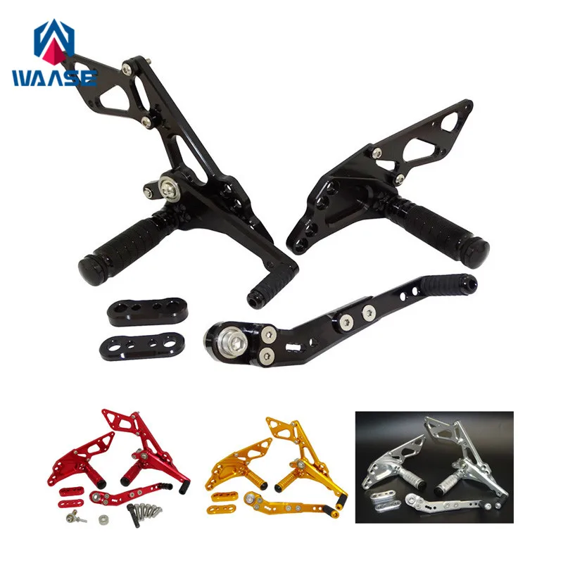 Waase мотоцикл Rider Racing Rearset задние наборы подножки колышки для Suzuki GSXR 600 750 2011 2012 2013