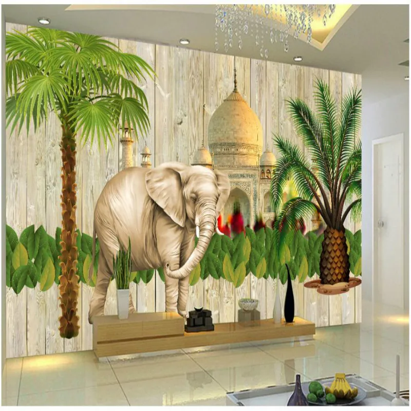 

custom 3d Wallpaper for wall wallpapers Indian style Southeast Asia Home Improvement 3d Wall papers for walls living room