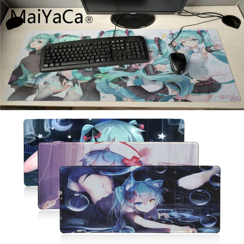

MaiYaCa Beautiful Anime Hatsune Miku mouse pad gamer play mats Large Gaming Mouse Pad Gamer