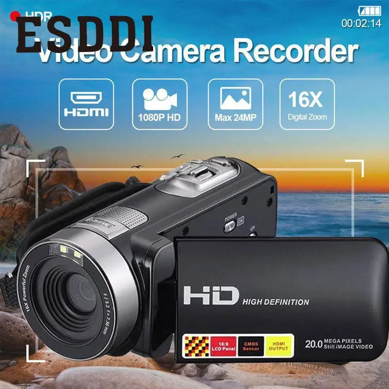 

Esddi New Sport 3.0'' LCD 1080P HD Support Night Vision Infrared Digital Camera Video DV DVR US Plug Outdoor Travelling Cam Gift