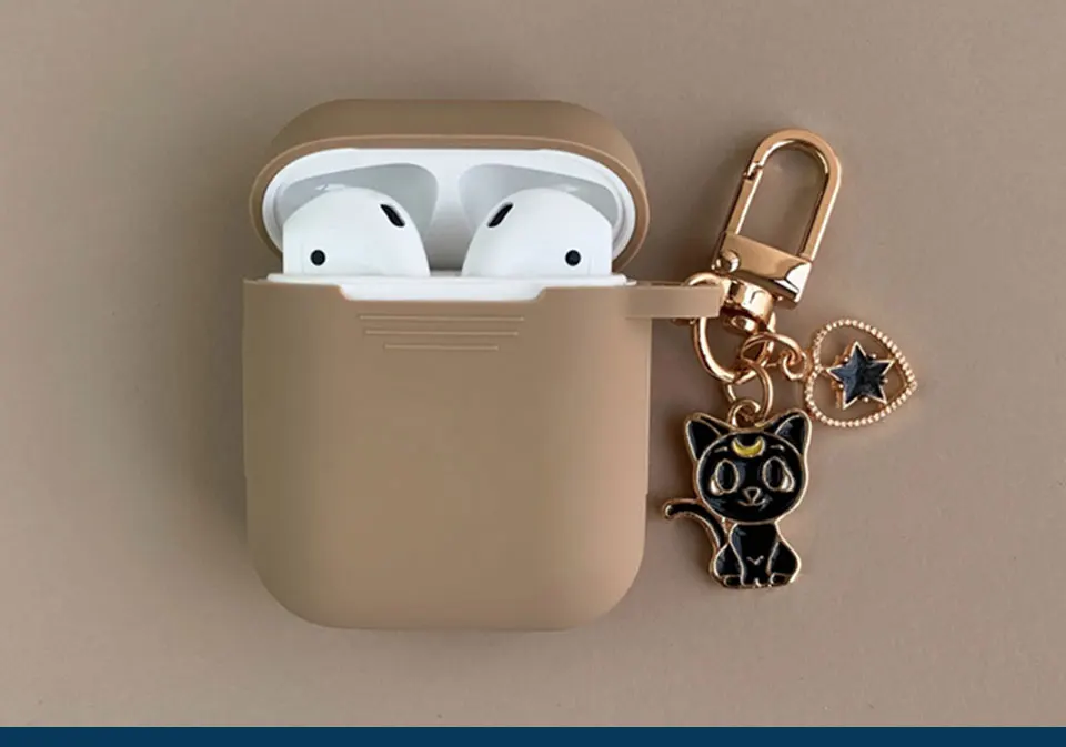 Милый Кот сердце украшения силиконовый чехол для Apple Airpods 1 2 Аксессуары Bluetooth наушники защитный чехол Коробка для наушников сумка