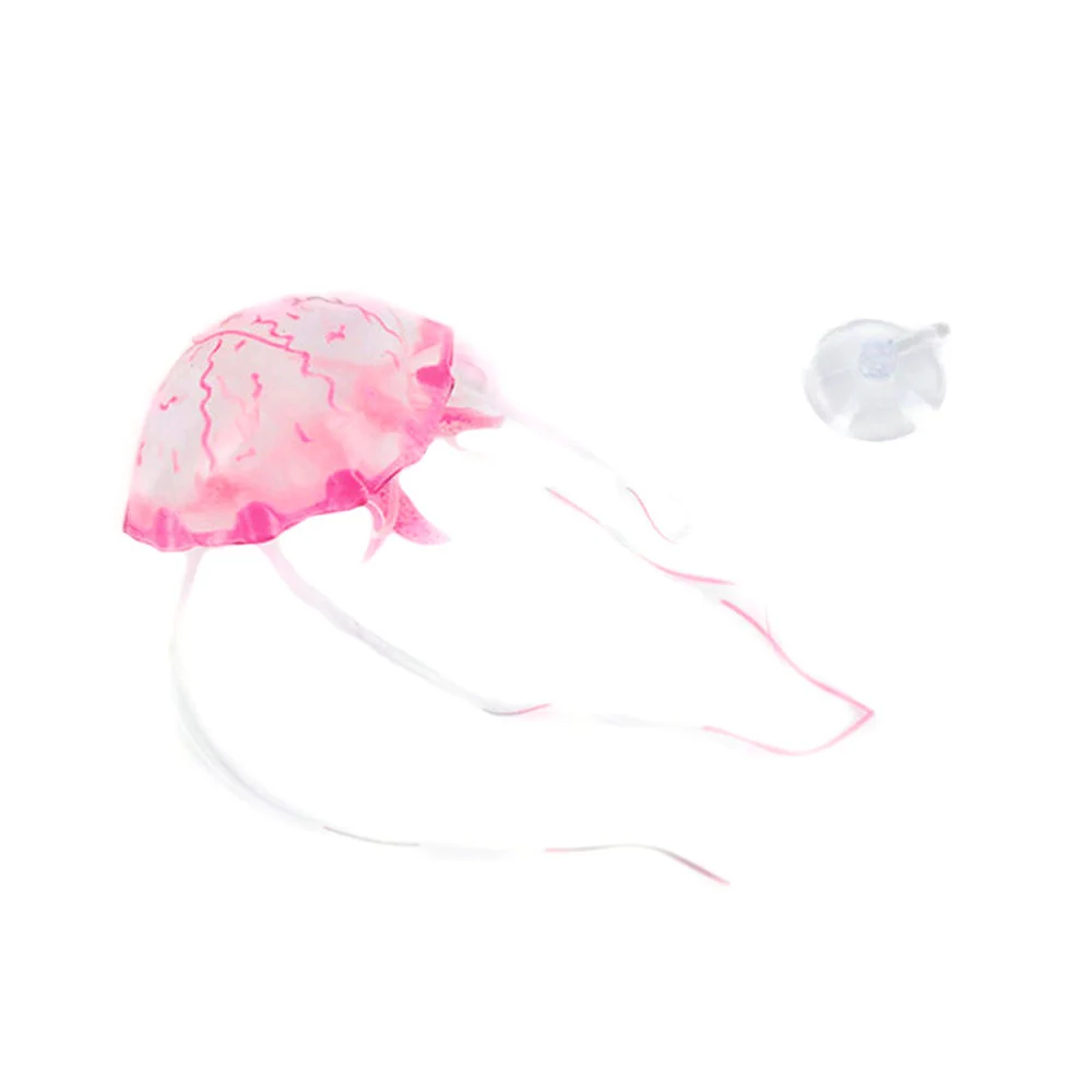 Светящиеся в виде Медузы для аквариума Аквариум Украшение для аквариума - Цвет: Розовый