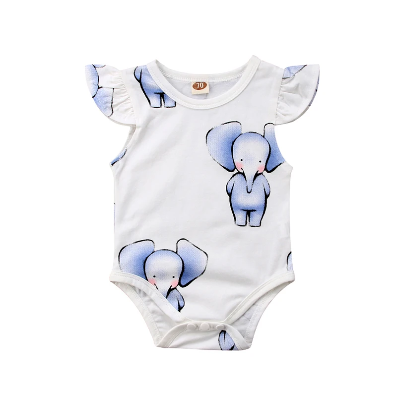 Baby Newborn Boys Girls Lovely Cartoon Bodysuits Jumpsuit Romper Sunsuit Outfits