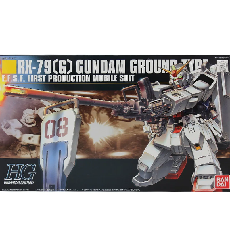 

1PCS Bandai HGUC 079 1/144 RX-79(G) Gundam Ground Type Mobile Suit Assembly Model Kits lbx toys Anime action figure TOYS Gunpla