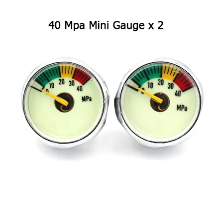 3 шт. = 1 лот PCP Пейнтбол световой Мини Воздушный манометр 10mpa 20mpa 30MPA 1 ''один дюйм M8x1 M10 x1 резьба - Цвет: M8c40mpa  x 3pcs