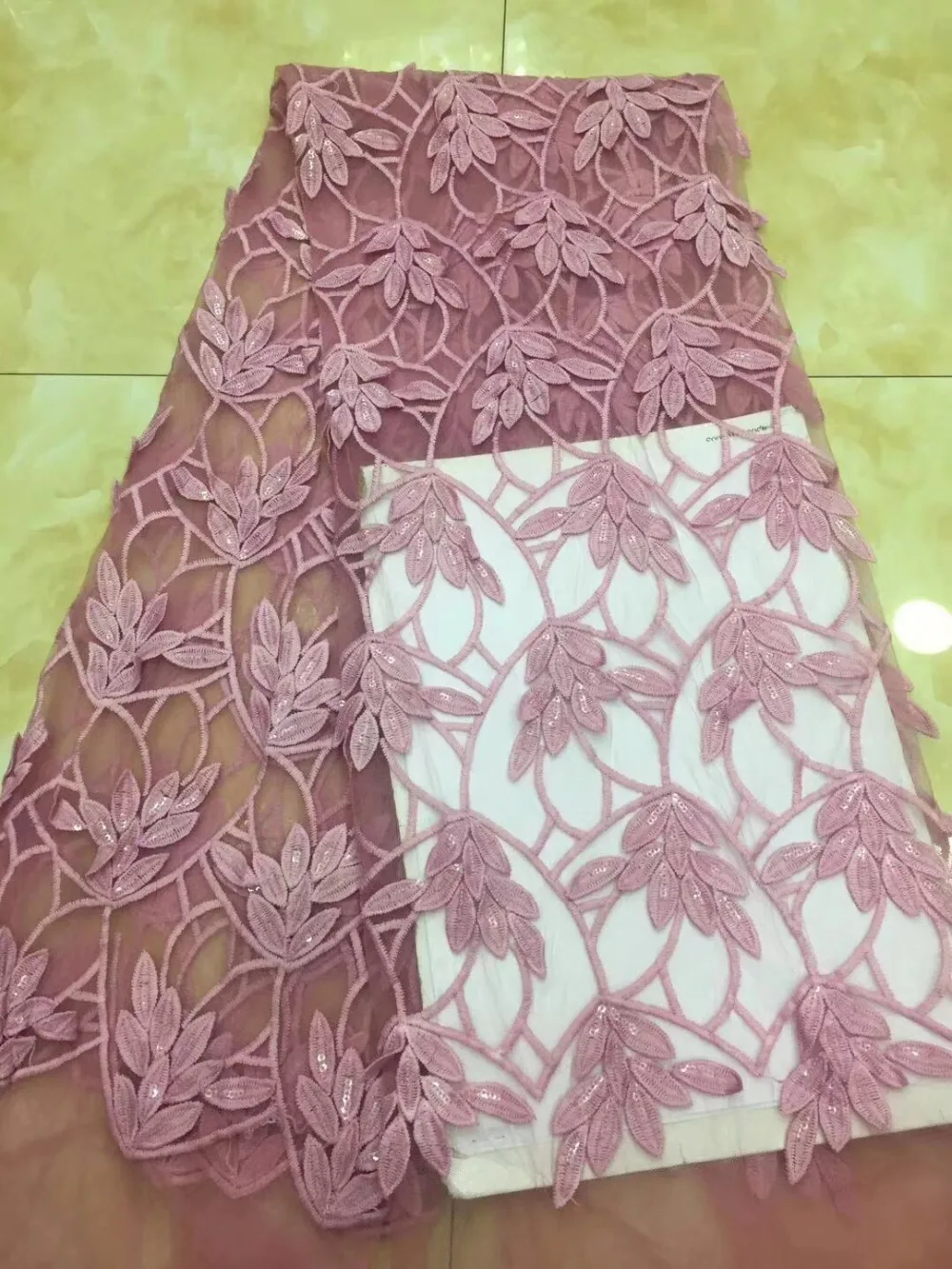 

2018 African Tulle Lace Fabric High High Quality Net Swiss Voile Lace Skin pink French Embroidery Nigeria Lace Fabric