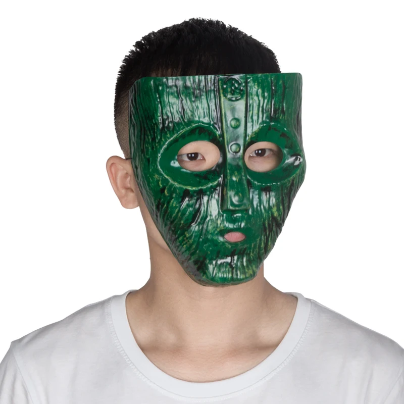 Jim Carrey THE MASK Loki Mask Halloween Party Cosplay Costume Props Mask Green