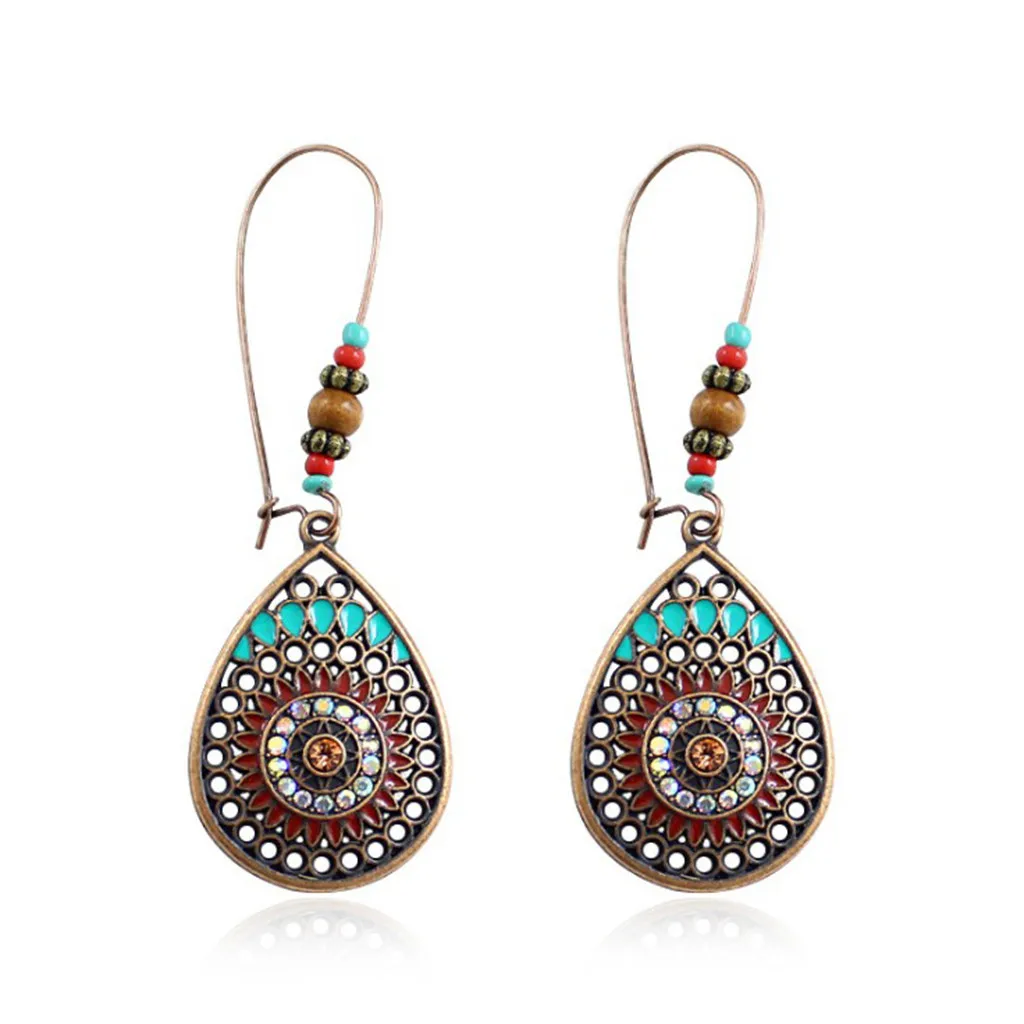 

Vintage Boho India Ethnic Water Drip Hanging Dangle Drop Earrings for Women Female 2019 Wedding Party Jewelry Accessories L0614