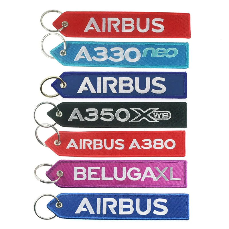 Airbus логотип A330 neo A350 A380 BELUGAXL вышитый брелок для ключей дорожная сумка багажа тег в
