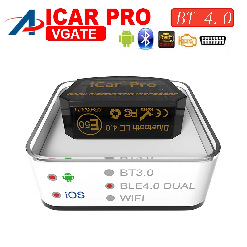 

Super Vgate iCar Pro elm327 v1.5 WiFi/Bluetooth 3.0/4.0 Android Torque app OBDII scan tool elm 327 Support for Android/IOS