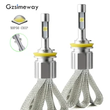 2 шт. автомобиль лампы H11 H8 H9 светодиодные фары H1 H4 HB4 9006 HB3 9005 h3 H7 4300 К 6000 К ксенон белый H13 HIR2 D2S D2H 104 Вт Автомобильная противотуманная фара