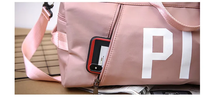 Розовый вещевой мешок водостойкая нейлоновая сумка для женщин туристические, ручные сумки Мода высокое ёмкость вести чемодан Sac выходные