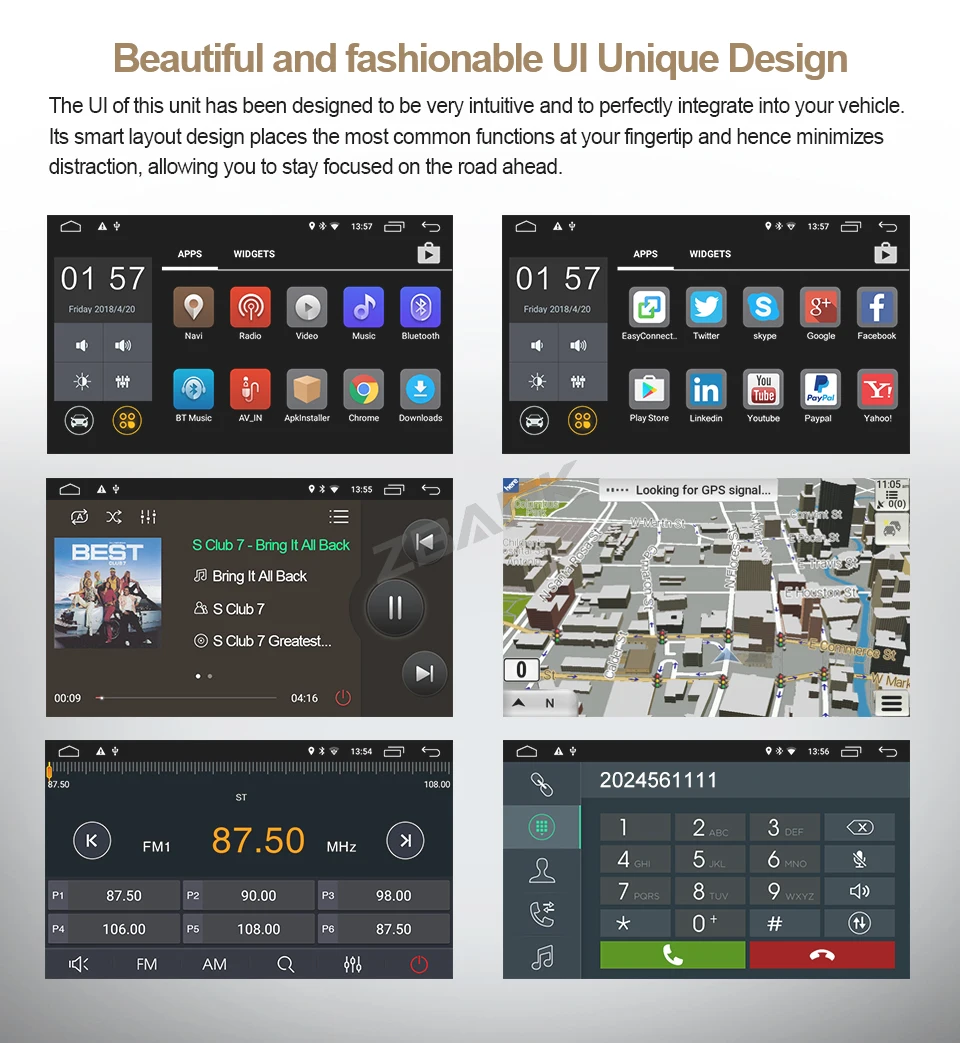 Top 9 inch 2 din Android 8.1 Car multimedia radio stereo player GPS Navigation For Toyota RAV4 2013 2014 2015 2016 2017    YHTK9073 3