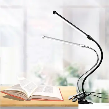 

Book Lamp LED Book Lamp USB Reading Lamp Black/Sliver Optional Book light LED Clip-on Lamp For Piano Laptop Book Reading