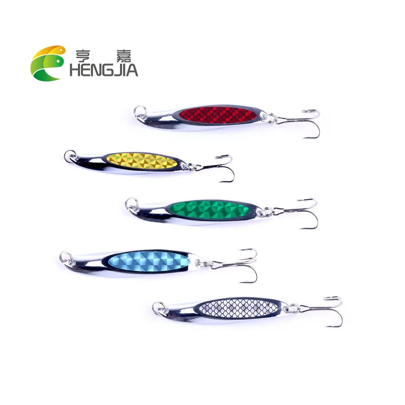 HENGJIA 5 шт. жесткий металлический Спиннер ложки вибрационная лопасть блестки