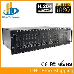 MPEG4 3U 16 Каналы HDMI + микрофон в IP Транслируй кодер H.264 16 в 1 RTMP видео кодер кодирующее устройство HDMI IPTV HLS HTTP RTSP UDP