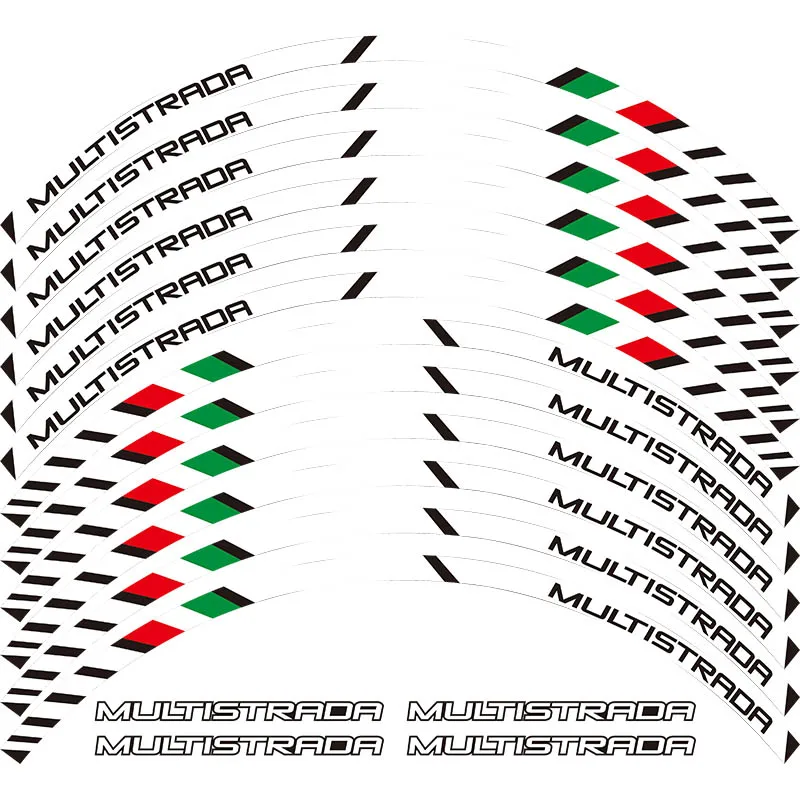 Колеса мотоцикла отличительные светоотражающие наклейки обода полосы для DUCATI MULTISTRADA 1260 1200 1200 s