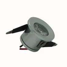 50 шт./лот 1 Вт Светодиодный светильник миниподсветка для шкафа Серебряный потолочный светильник Чистый/теплый белый 85-265 в