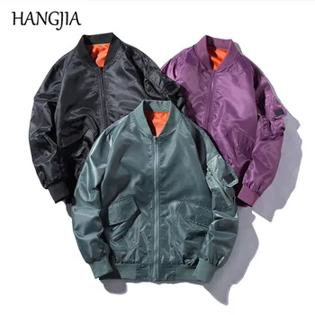 

Men's Thin Baseball Jacket 2019 Large Size Men Women Cargo Jackets and Coats Purple/black/green Streetwear Loose Casual Jacket