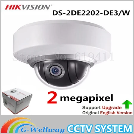 

Original English version Wifi Wireless Camera IP DS-2DE2202-DE3/W 1080P Auto PTZ Dome Camera 2X Zoom Built In Mic and Audio