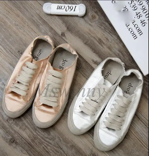 

New 2019 silk satin silk shoes casual flat white shoes women's shoes