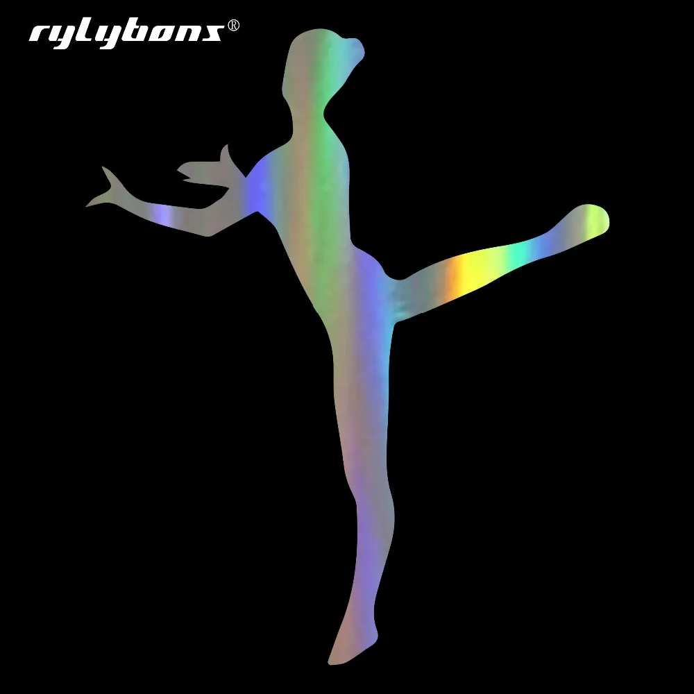 Rylybons 13 3*15 см спортивная девочка гимнастка силуэт виниловая Автомобильная