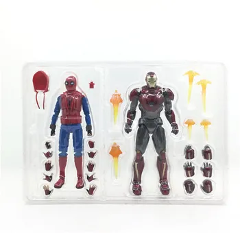 

The Avengers Super heros Iron Man Mk 47 & Spiderman Home Made Suit Ver. PVC Action Figure Collectible Model Toys Christmas Gift