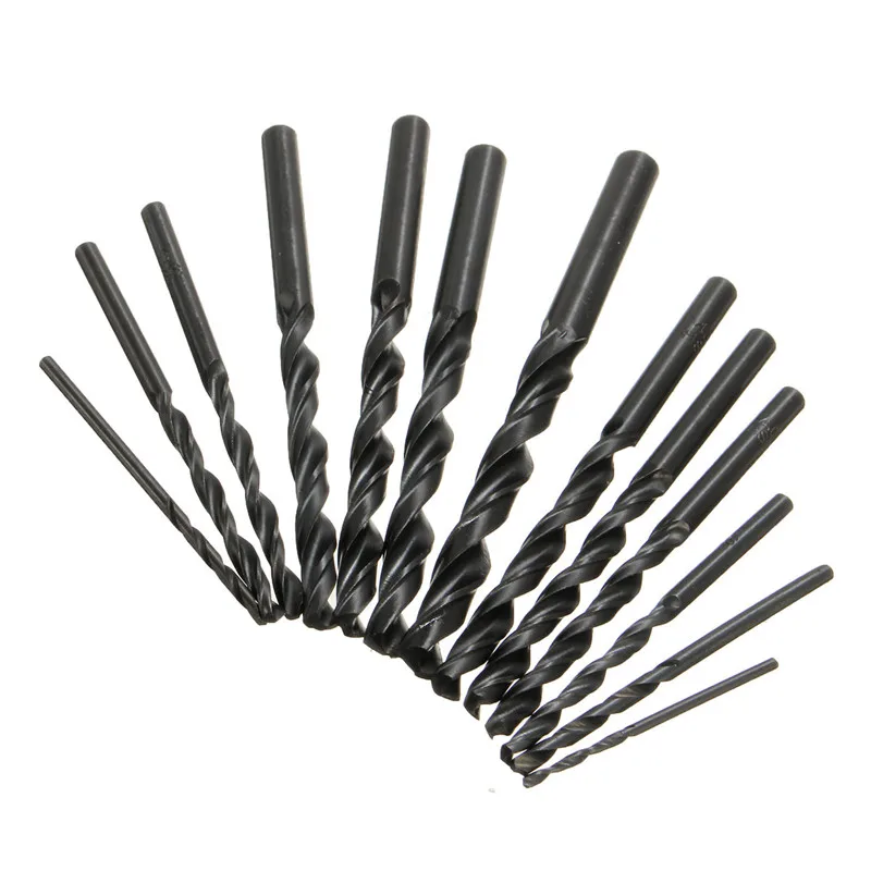 

100pcs Twist Drill Bit 1-5mm Straight Shank Black Azotizing Twist Drill Bit High Speed Steel Drill Bit Set
