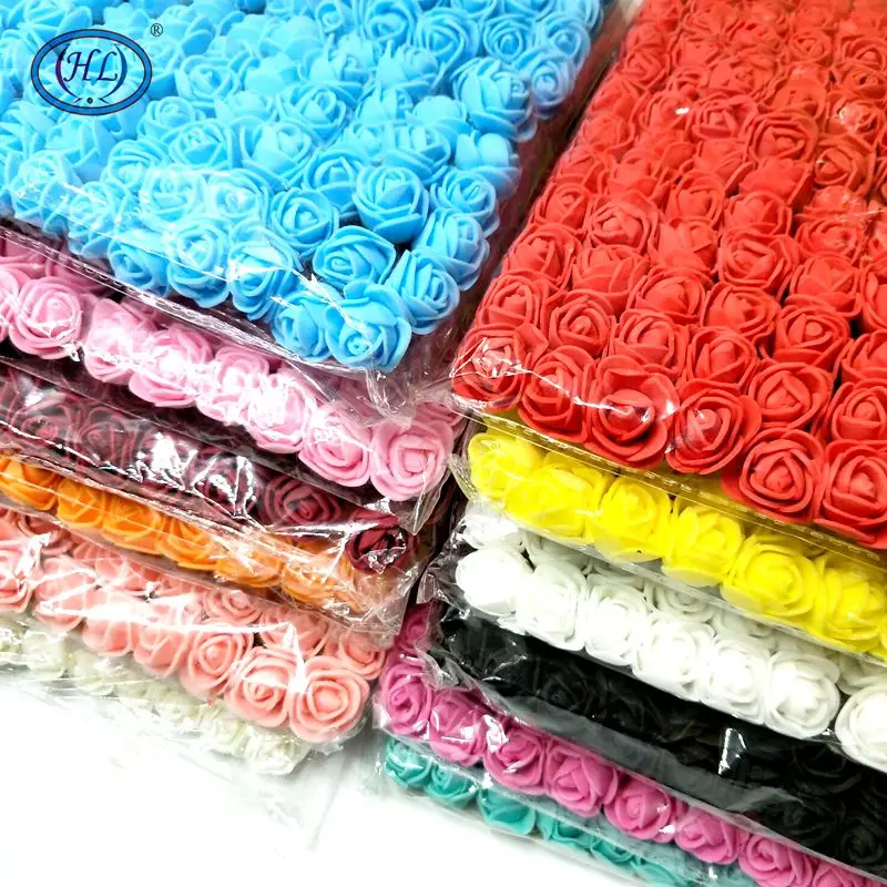 

144pcs/lot 2cm Mini Foam Rose Artificial Flower Bouquet Wedding Festival Decoration Flowers DIY Fake Rose Flower F003