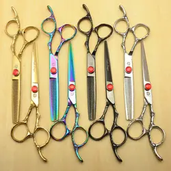 6,0 дюймов 17,5 см Японии 440C Профессиональный натуральные волосы ножницы парикмахерские ножницы истончение ножницы сливы вырезать ручка Z9002