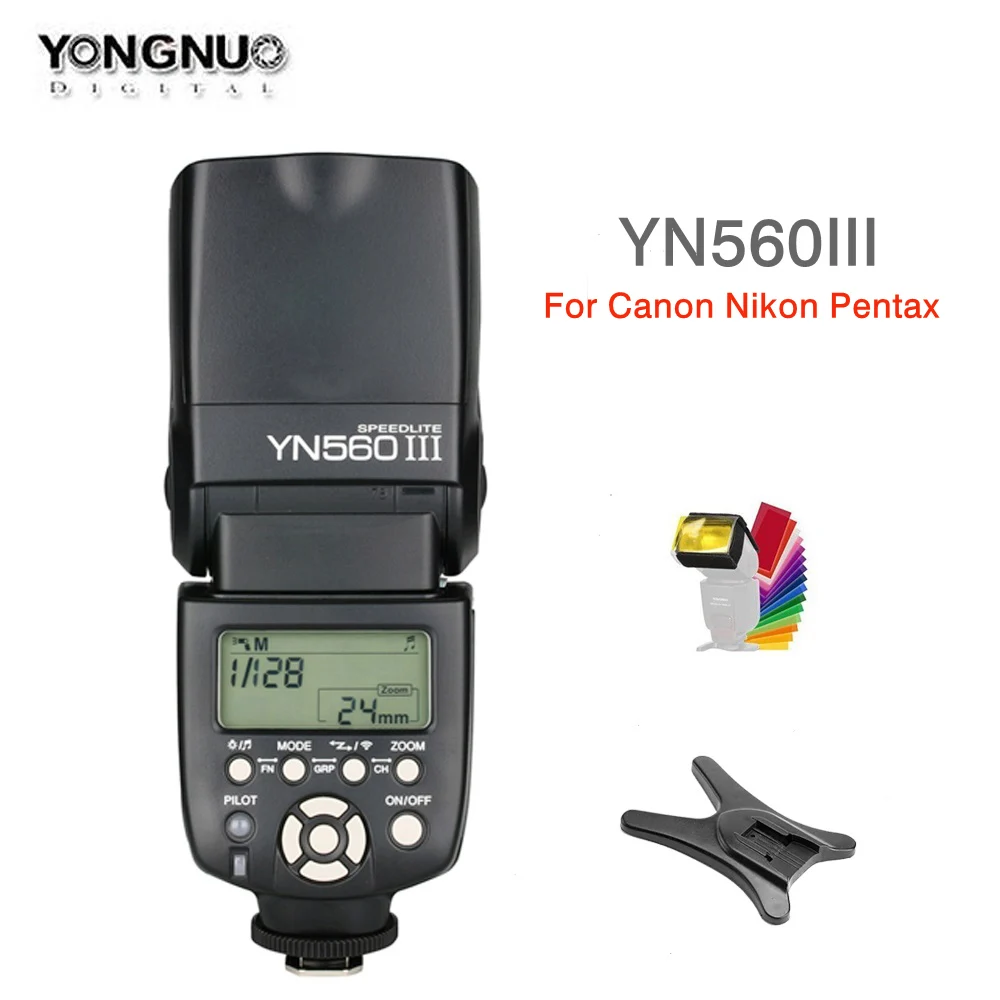 Светодиодная лампа для видеосъемки yongnuo YN560 III YN560III флэш-памяти 2,4G Беспроводной Master& Group photo Speedlite для цифровой зеркальной камеры Nikon Canon Pentax Olympus sony DSLR Камера