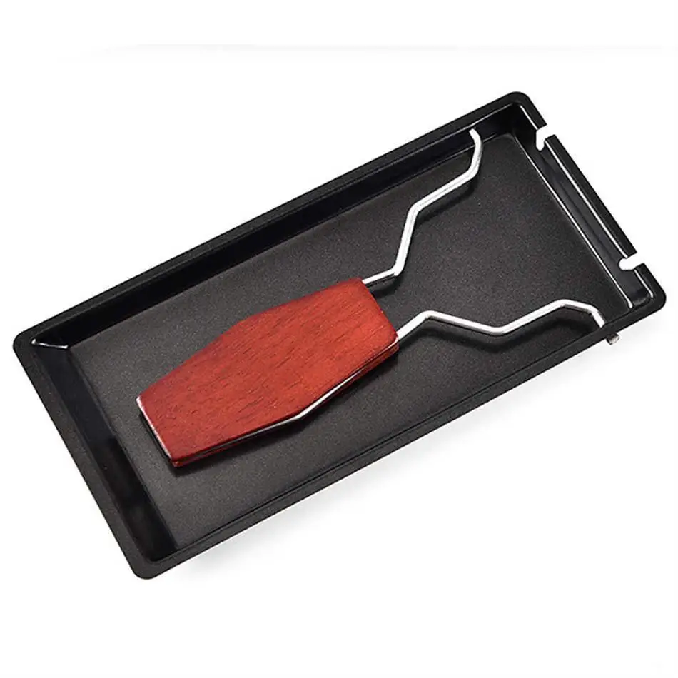 Iron Metal Non-stick Cheese Roasters Practical Gadgets Wooden Handle Mini Nonstick Baking Tray Cheese Oven BBQ Tools