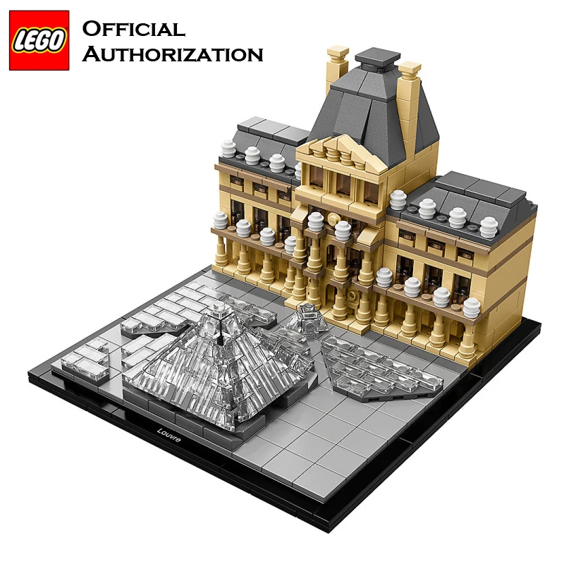 LEGO Architecture Series строительные блоки игрушки Париж Лувр туристический сувенир для