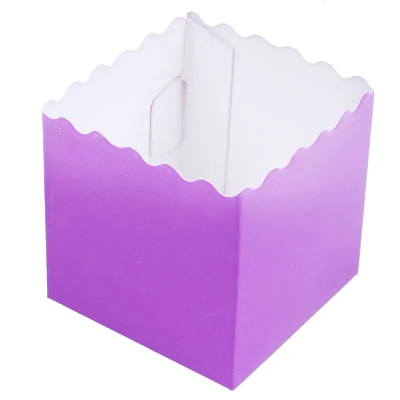 50x Purple Box Sachet Paper Dragees Baptism Wedding Gift