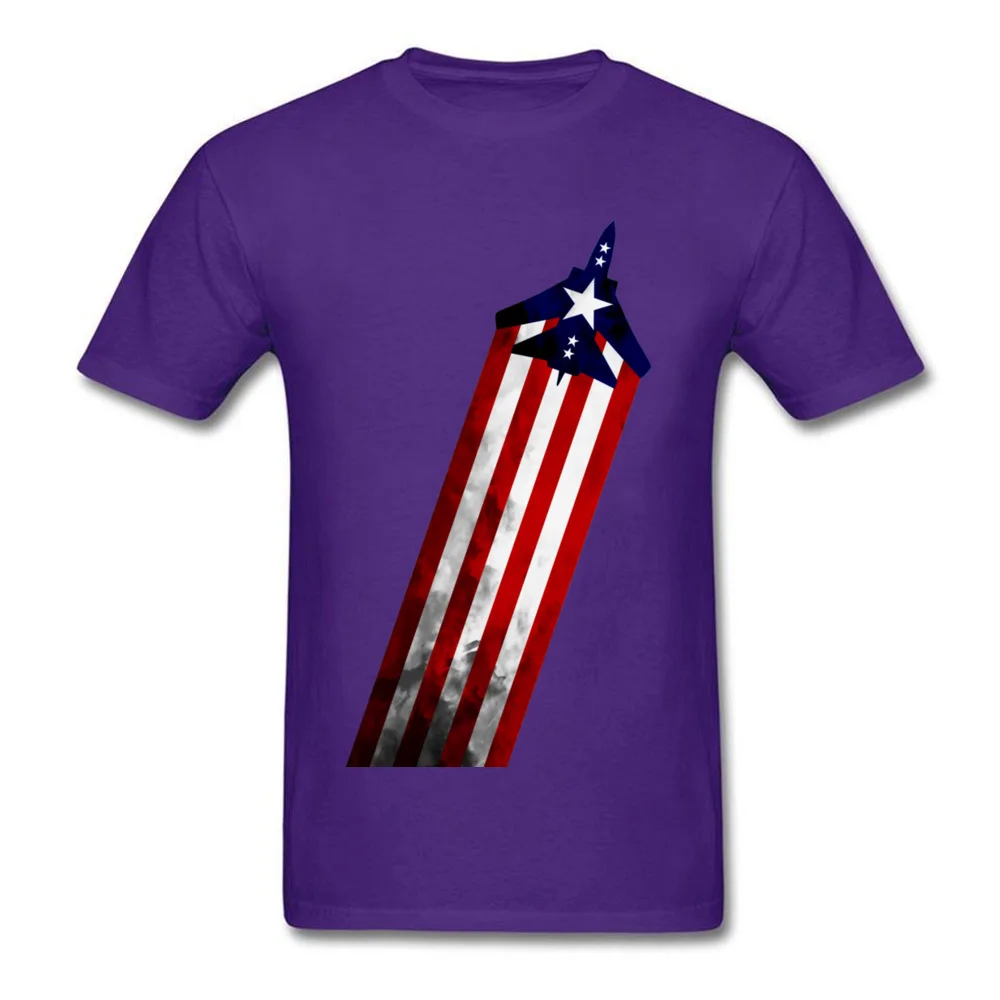 Patriot Plane Men's Newest Custom Tops Shirt Round Neck ostern Day Cotton Fabric Top T-shirts Normal Short Sleeve Tee-Shirts Patriot Plane purple