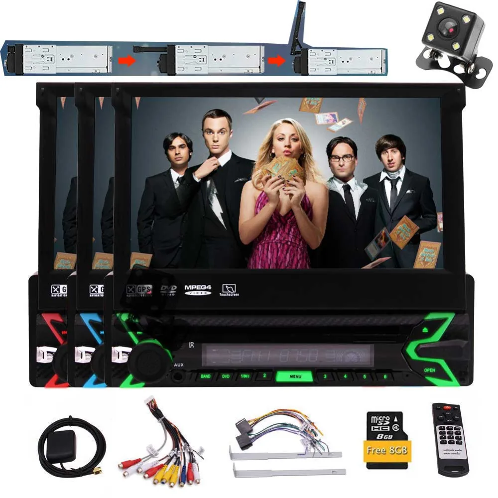 

Free Map Card Auto Radio Built-in Microphone Bluetooth With Remote Control Eincar In Dash Single Din Car Stereo Auto Radio 7
