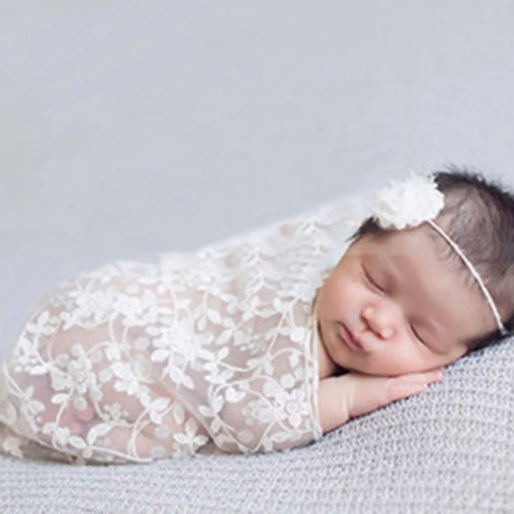 Реквизит для новорожденного ребенка реквизит для фотосъемки одеяло с повязкой на голову кружево
