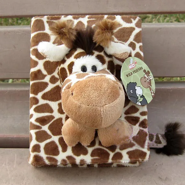 

Hot sale 1pc 6" 100 pages stereo sweet sika deer giraffe frog lion plush animal photo album toy children baby gift