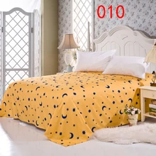 Простыни для безбортовой кровати спальни желтая Луна Звезда полиэстер двойной полный королева кровать постельное белье, простыня постельные принадлежности Постельное белье 230x230 см