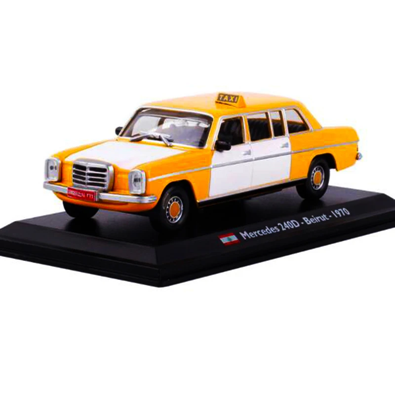 12,6 см 1:43 металлическое ведро из сплава желтого цвета Классический либон 240D Бейрут 1970 такси модель автомобиля литые автомобили игрушки F