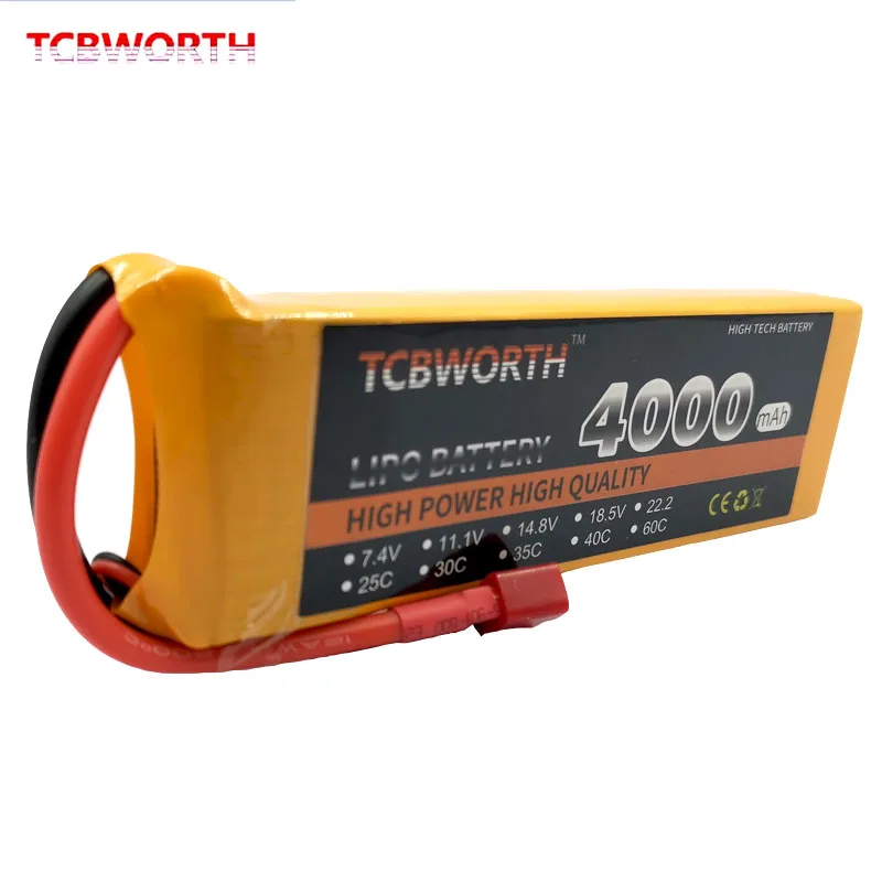 Аккумулятор LiPo 2S 7 4 в 4000 мАч 40C 60C для радиоуправляемого автомобиля вертолета