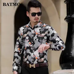 BATMO 2019 Новое поступление весна Высокое качество принт повседневные рубашки мужские, мужские модные рубашки, большие размеры M-7XL C623