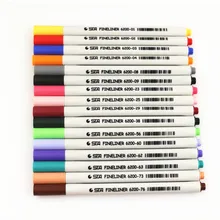 STA 16 цветов 0,4 мм тонкие ручки-карандаши сверхтонкие художественные Маркеры Ручка Ассорти чернил на водной основе рисунок для детей граффити крюк волокно