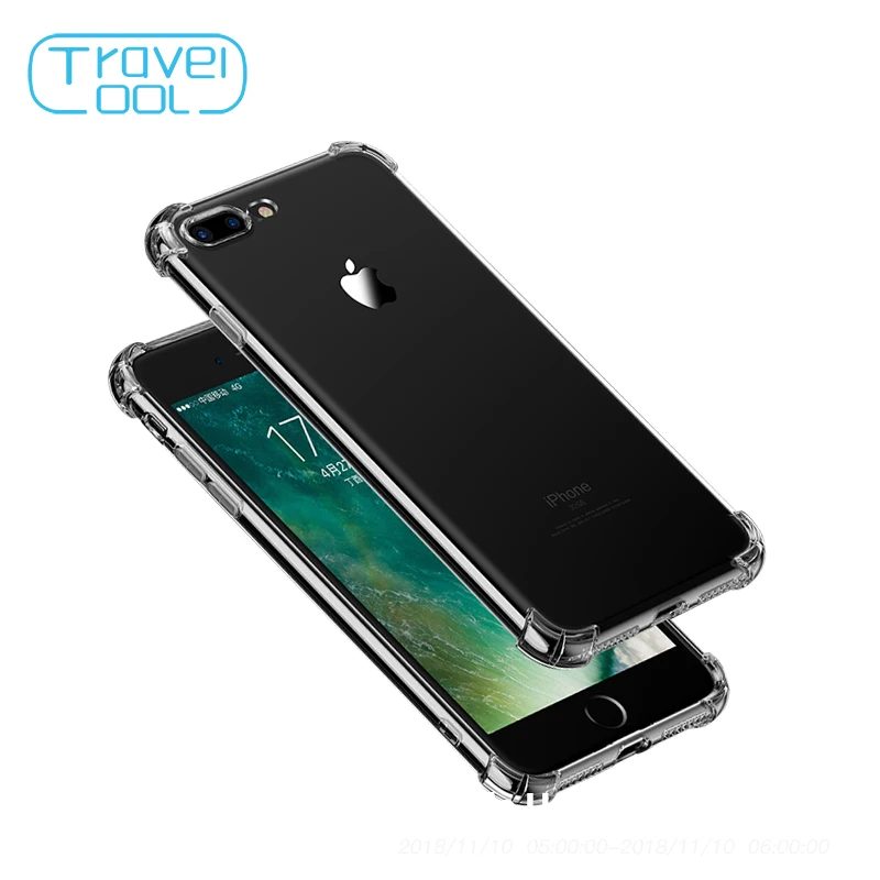 

TravelCool Transparent Phone Case For IPhone X XR XSMax Four Airbag For IPhone 6 6S 7 8 7Plus 8P Silicone Shockproof Phone Case