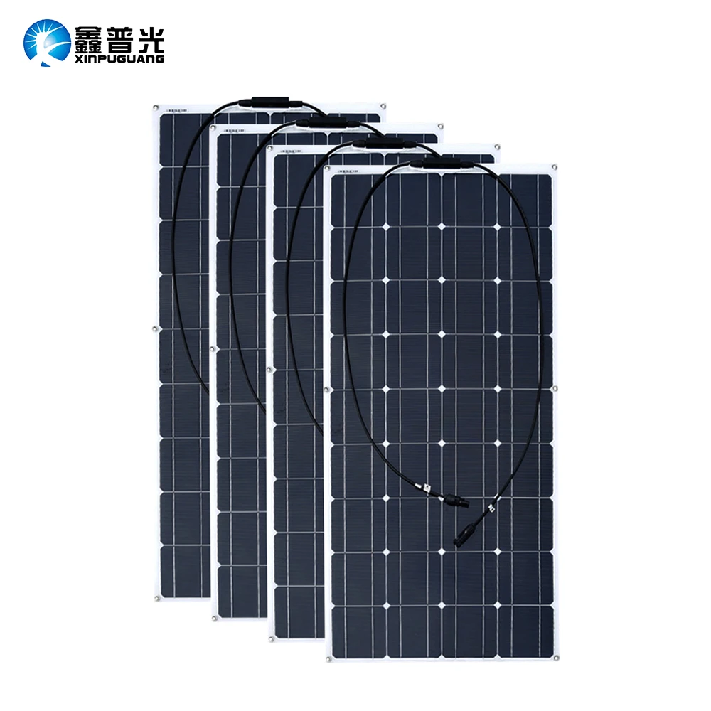 

2PCS 4PCS 3PCS Solar Panel 100W Monocrystalline Solar Cell Flexible for Car/Yacht/Steamship 12V 24 Volt 100 Watt Solar Battery